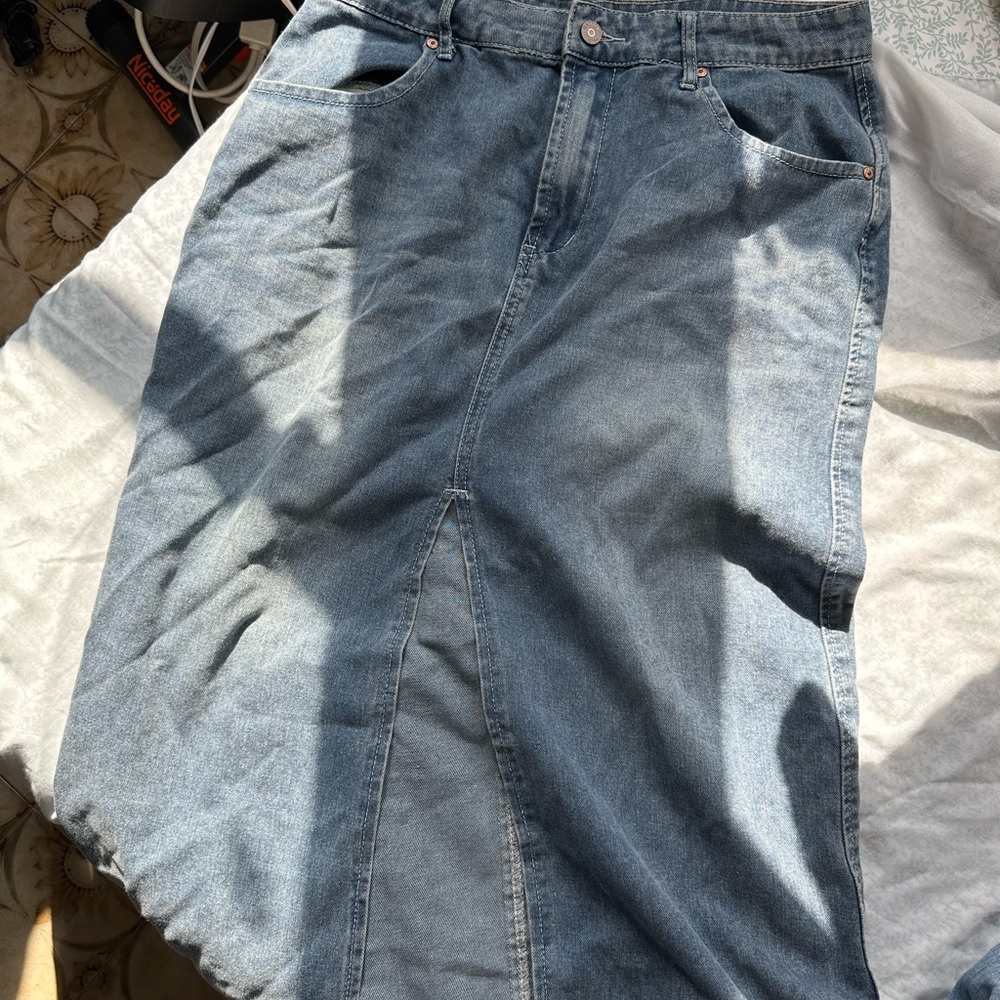 Blue Denim maxi Jean skirt